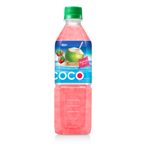 500ml Pet Bottle Coconut Water with Strawberry