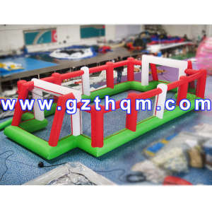 Outdoor Exciting Inflatable Football Pitch/0.55mm PVC Tarpaulin Inflatable Soap Football Field